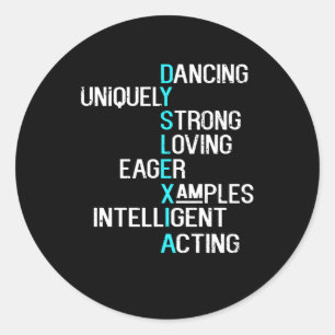 Sticker Rond mois de sensibilisation à la dyslexie, octobre