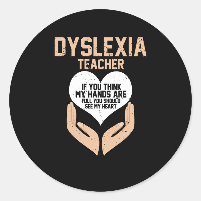 Sticker Rond mois de sensibilisation à la dyslexie, octobre (Devant)