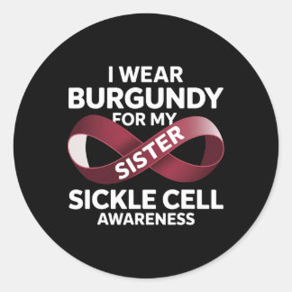 Sticker Rond Mois De Sensibilisation À La Faucille Je Porte La