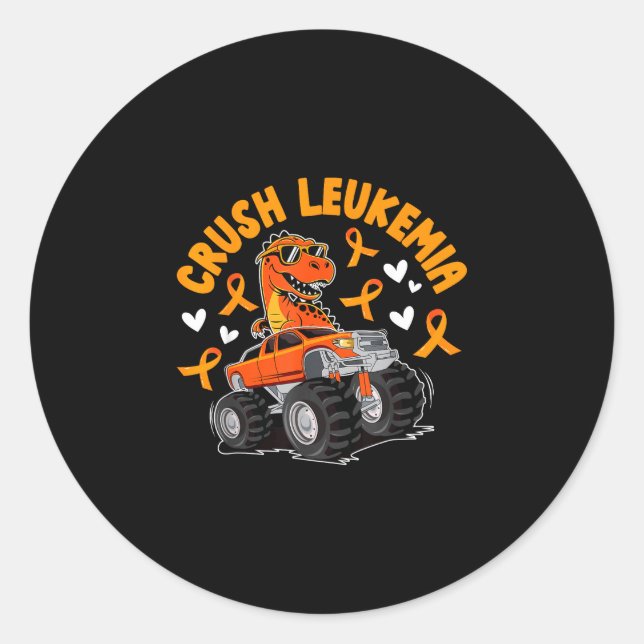 Sticker Rond Mois de sensibilisation à la leucémie écrasante gu (Devant)