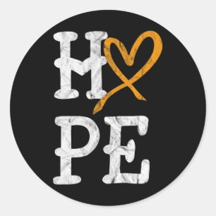 Sticker Rond Mois de sensibilisation à la leucémie Espoir Cance