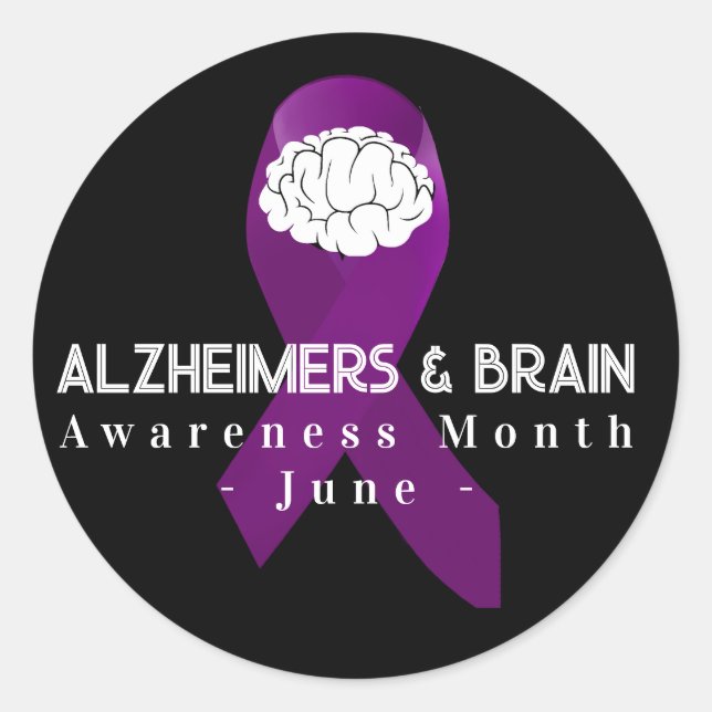 Sticker Rond Mois de sensibilisation à la maladie d'Alzheimer e (Devant)