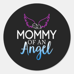Sticker Rond Mois De Sensibilisation À La Mère D'Un Ange Au Sid