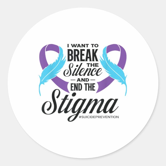 Sticker Rond Mois de sensibilisation à la prévention du suicide (Devant)