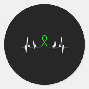 Sticker Rond Mois de sensibilisation à la santé Écran de carbon