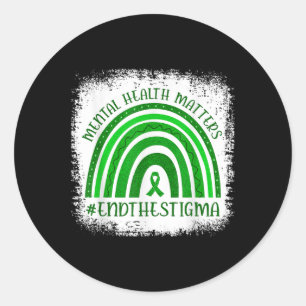 Sticker Rond Mois de sensibilisation à la santé mentale de l'ar