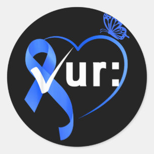 Sticker Rond Mois de sensibilisation au cancer colorectal du cô