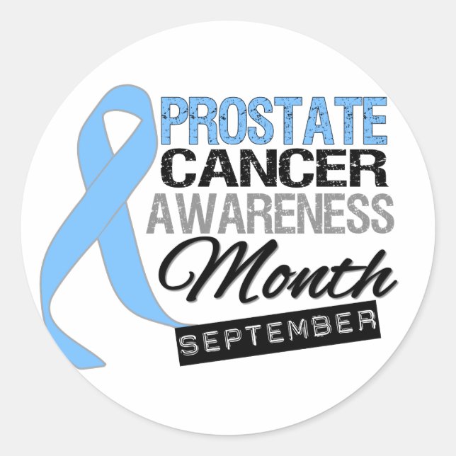 Sticker Rond Mois de sensibilisation au cancer de la prostate R (Devant)