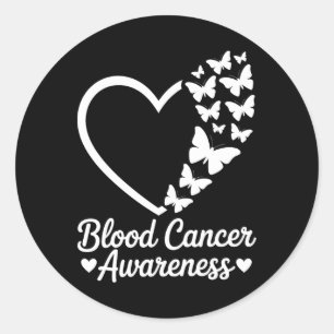 Sticker Rond Mois de sensibilisation au cancer du sang du cœur