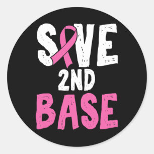 Sticker Rond Mois de sensibilisation au cancer du sein amusant