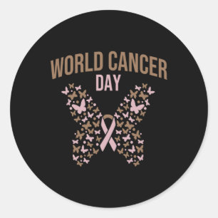 Sticker Rond Mois de sensibilisation au cancer en forme de papi
