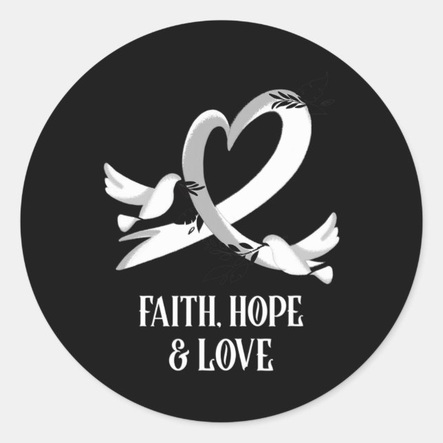 Sticker Rond Mois de sensibilisation au cancer Sensibilisation  (Devant)