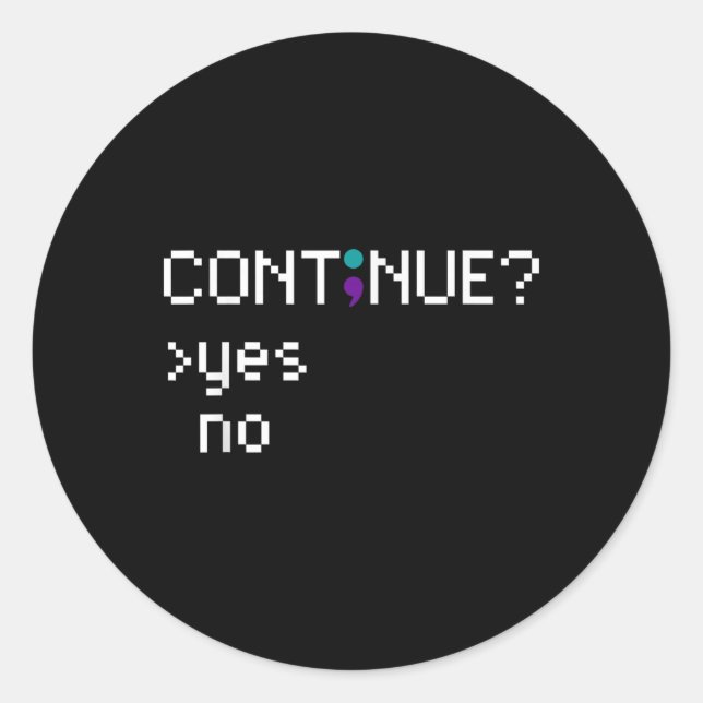 Sticker Rond Mois de sensibilisation au suicide Jeu Santé menta (Devant)
