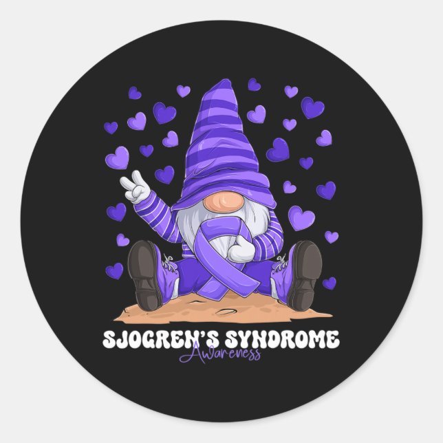 Sticker Rond Mois de sensibilisation au syndrome de Sjogren Rub (Devant)