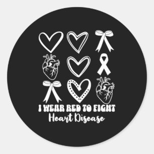 Sticker Rond Mois de sensibilisation aux maladies cardiaques po