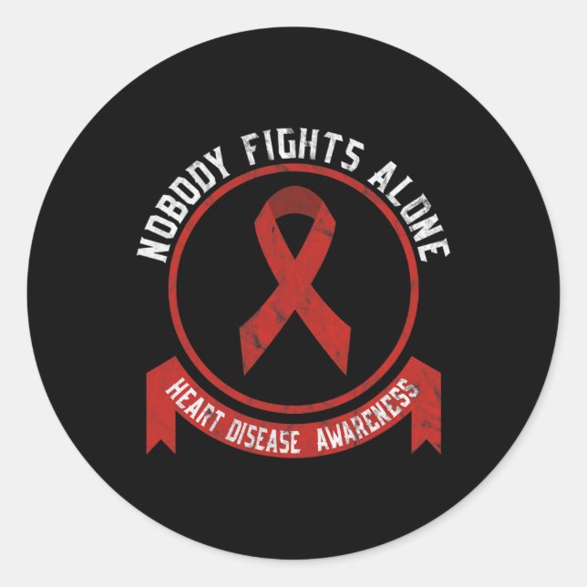 Sticker Rond Mois de sensibilisation aux maladies cardiovascula (Devant)