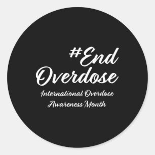 Sticker Rond Mois de sensibilisation aux surdoses