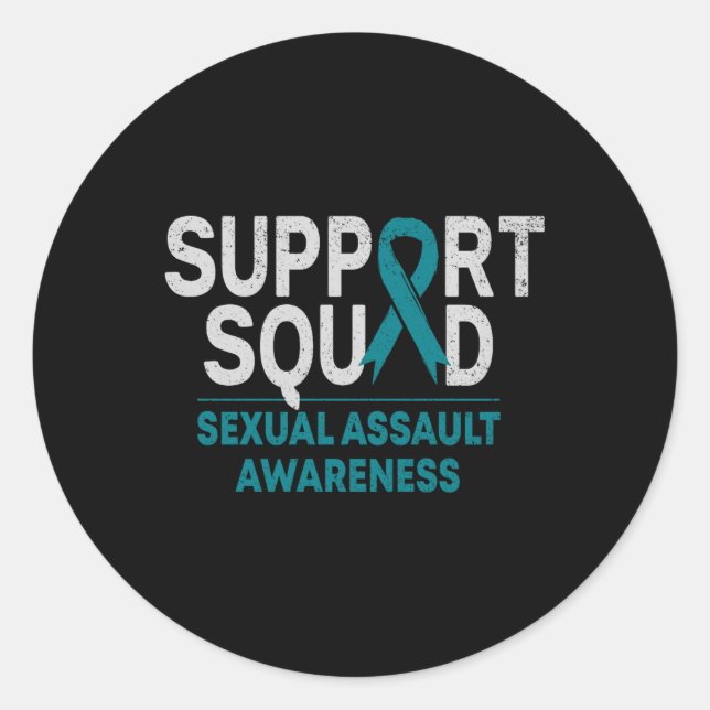 Sticker Rond Mois de sensibilisation de l'équipe de soutien Ual (Devant)