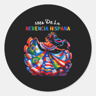 Sticker Rond Mois du patrimoine hispanique Mois du patrimoine h