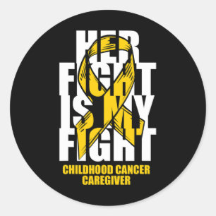 Sticker Rond Mois du soignant pour le cancer infantile Ruban do