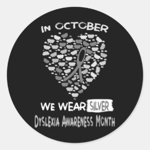 Sticker Rond Mois Mondial De Sensibilisation À La Dyslexie Nous