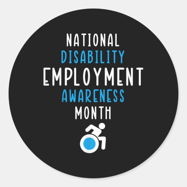 Sticker Rond Mois national de la sensibilisation à l'emploi des (Devant)
