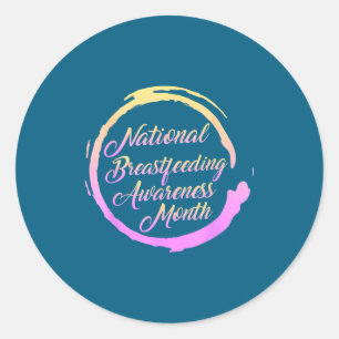 Sticker Rond Mois national de sensibilisation à l'allaitement N