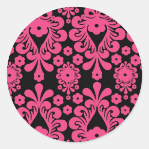 Sticker Rond moisissure noire framboise rouge rose