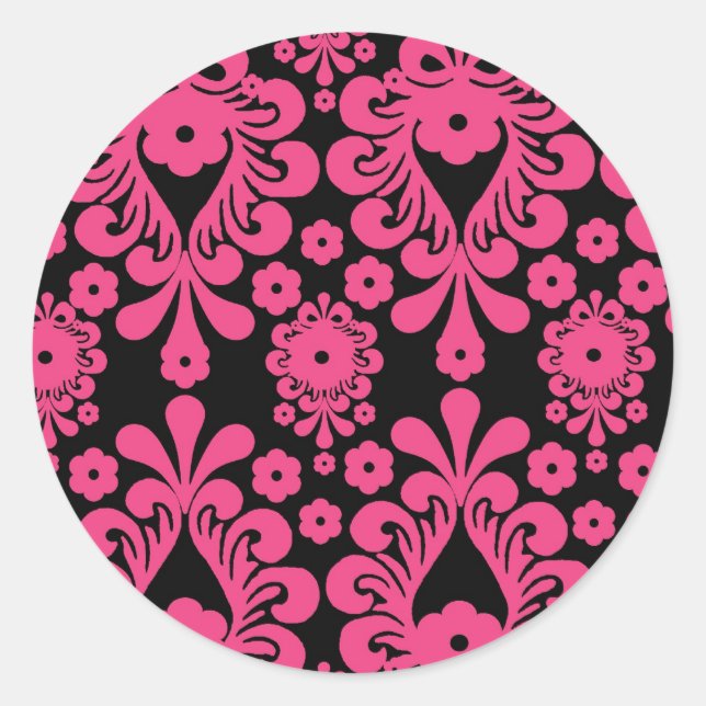 Sticker Rond moisissure noire framboise rouge rose (Devant)