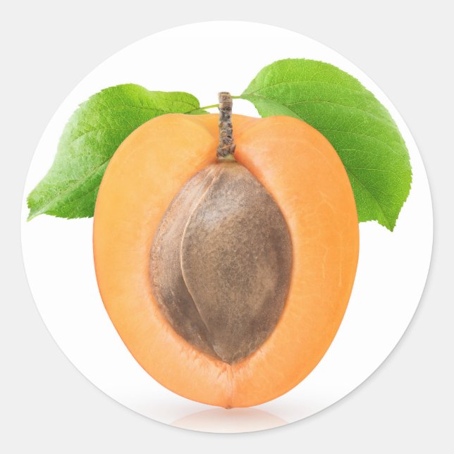 Sticker Rond moitié abricot (Devant)