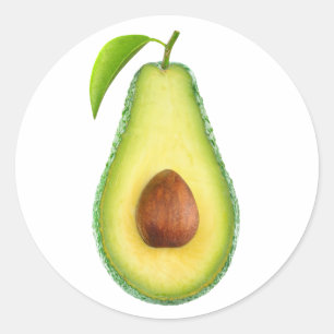 Sticker Rond moitié Avocado