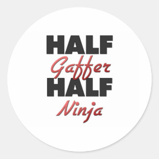 Sticker Rond Moitié Gaffer moitié Ninja