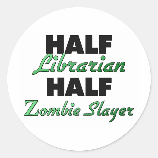 Sticker Rond Moitié libraire demi-zombie scinque (Devant)