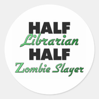 Sticker Rond Moitié libraire demi-zombie scinque