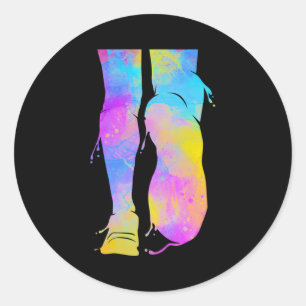 Sticker Rond Moitié Marathon Coureur Sprint Triathlon