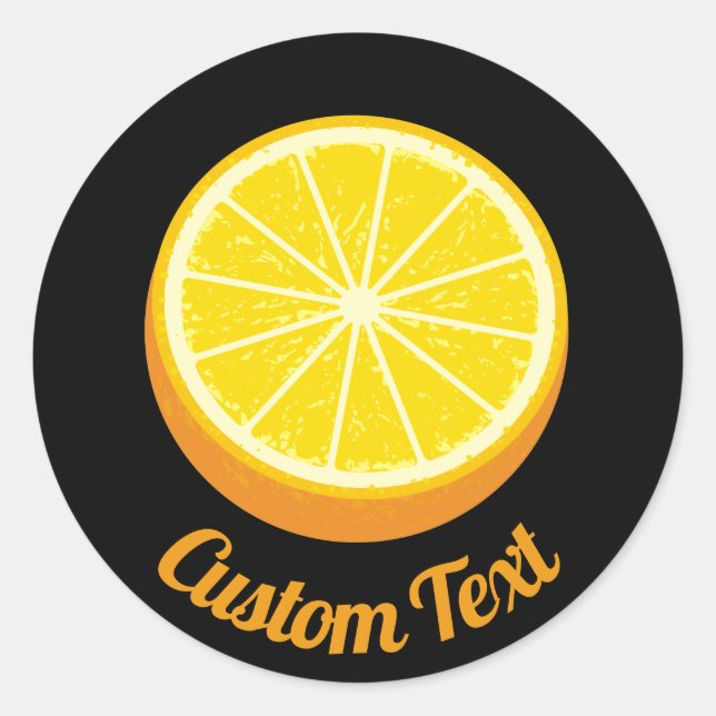 Sticker Rond Moitié orange (Devant)