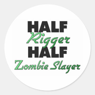Sticker Rond Moitié plus grand demi-couche Zombie