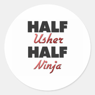 Sticker Rond Moitié Usher moitié Ninja