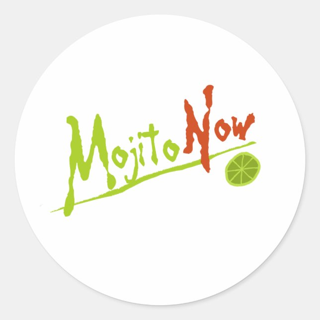 Sticker Rond Mojito Now (Devant)