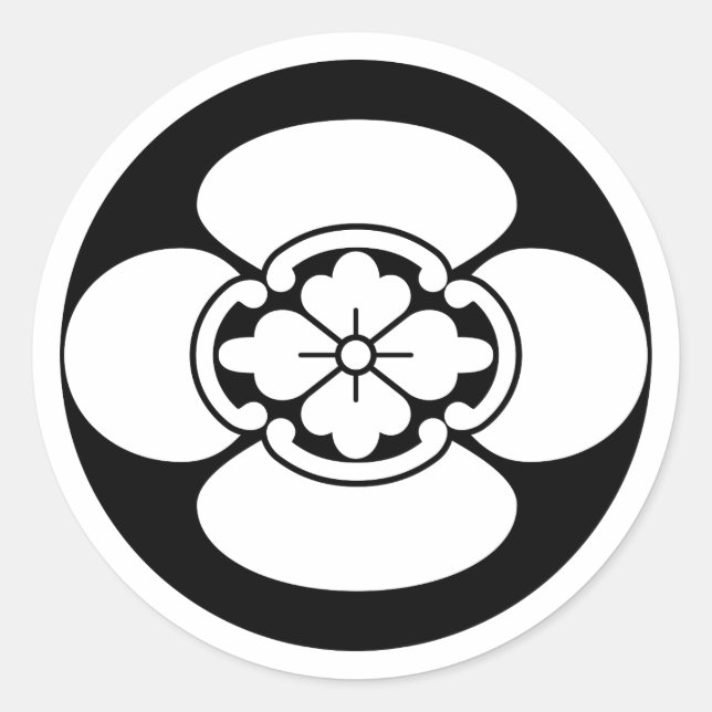 Sticker Rond Mokko dans le gâteau de riz (Devant)