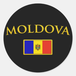 Sticker Rond Moldau d'or