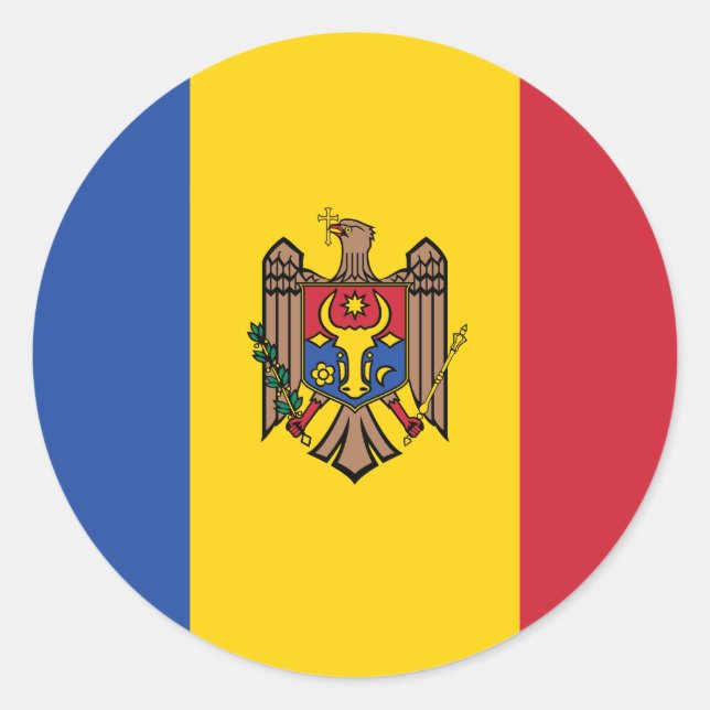 Sticker rond Moldavie (Devant)