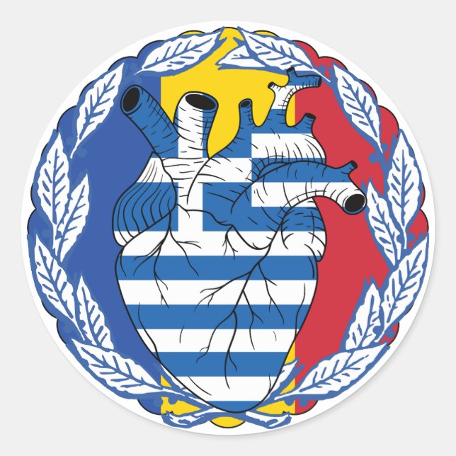 Sticker Rond Moldavie Indépendance grecque Grèce (Devant)