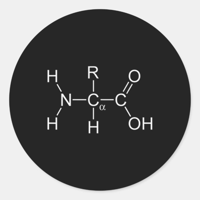 Sticker Rond Molécule Protéine - Gymnase Et Chimie Construction (Devant)