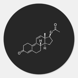 Sticker Rond Molécule stéroïdienne de térenbolone