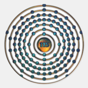 Sticker Rond Molécule ununpgentium