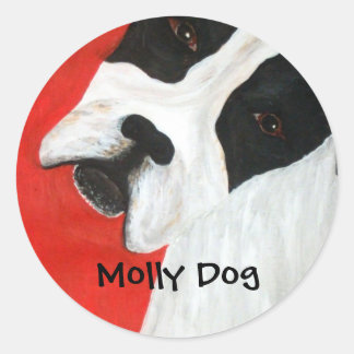 Sticker Rond Molly Dog