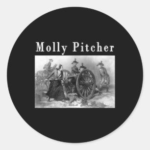 Sticker Rond Molly Pitcher Mary Ludwig Revolutionary