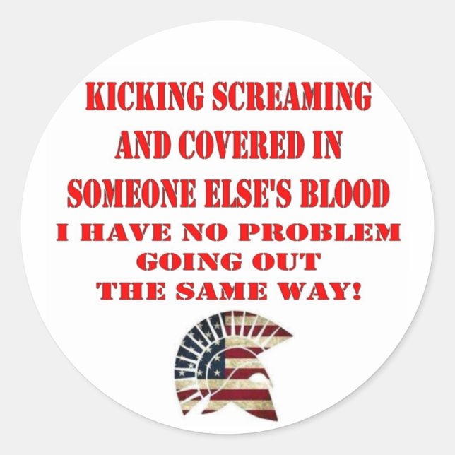 STICKER ROND MOLON LABE (Devant)