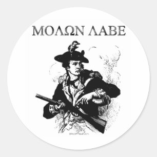 Sticker Rond Molon Labe Minuteman